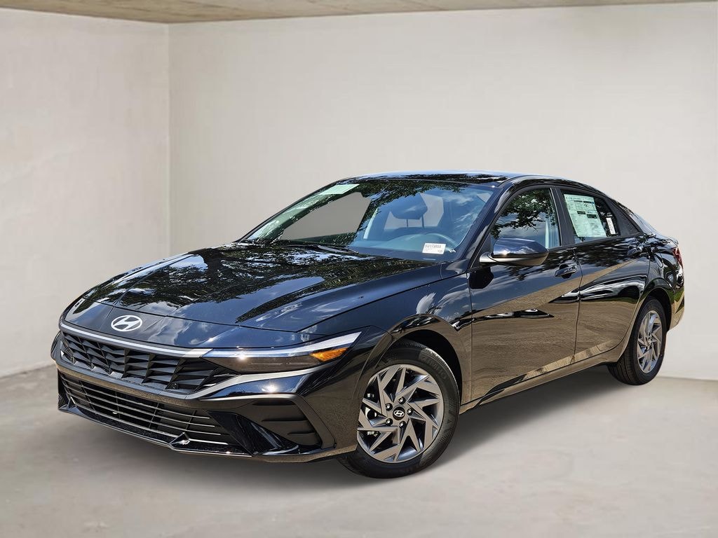 New 2025 Hyundai Elantra Hybrid Blue Sedan