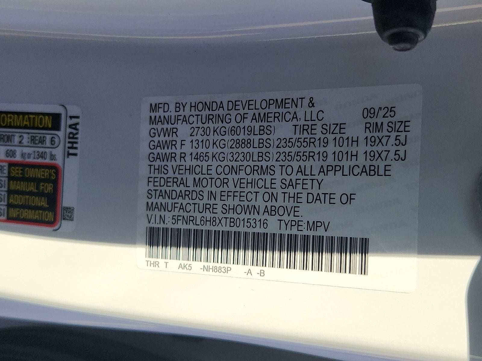 2026 Honda Odyssey Touring - Photo 18