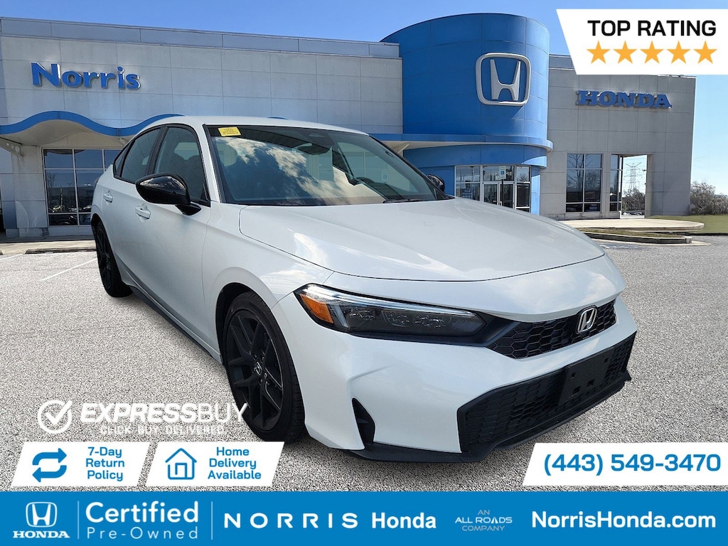 Certified 2025 Honda Civic Hatchback Sport Sport CVT