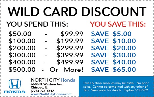 Honda Service Coupons - North City Honda