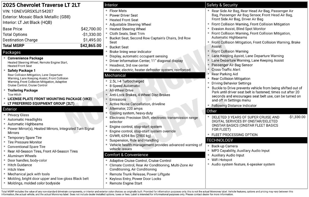 2025 Chevrolet Traverse LT - Photo 19