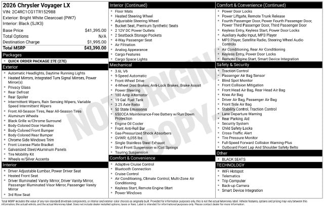 2026 Chrysler Voyager LX - Photo 34