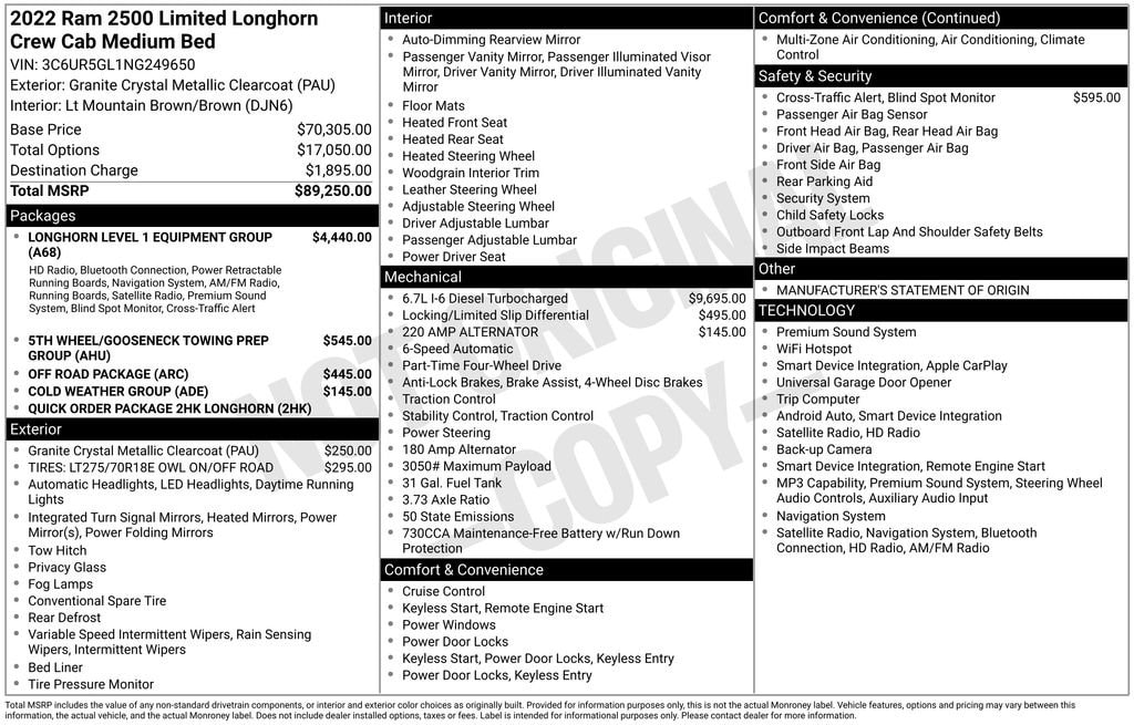 2022 RAM Ram 2500 Pickup Laramie Longhorn - Photo 19