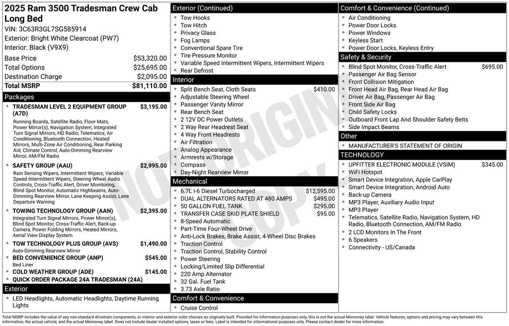 2025 RAM Ram 3500 Pickup Tradesman - Photo 33