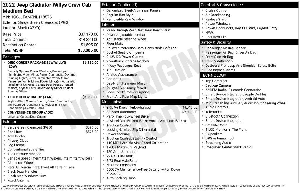 2022 Jeep Gladiator WILLYS - Photo 20