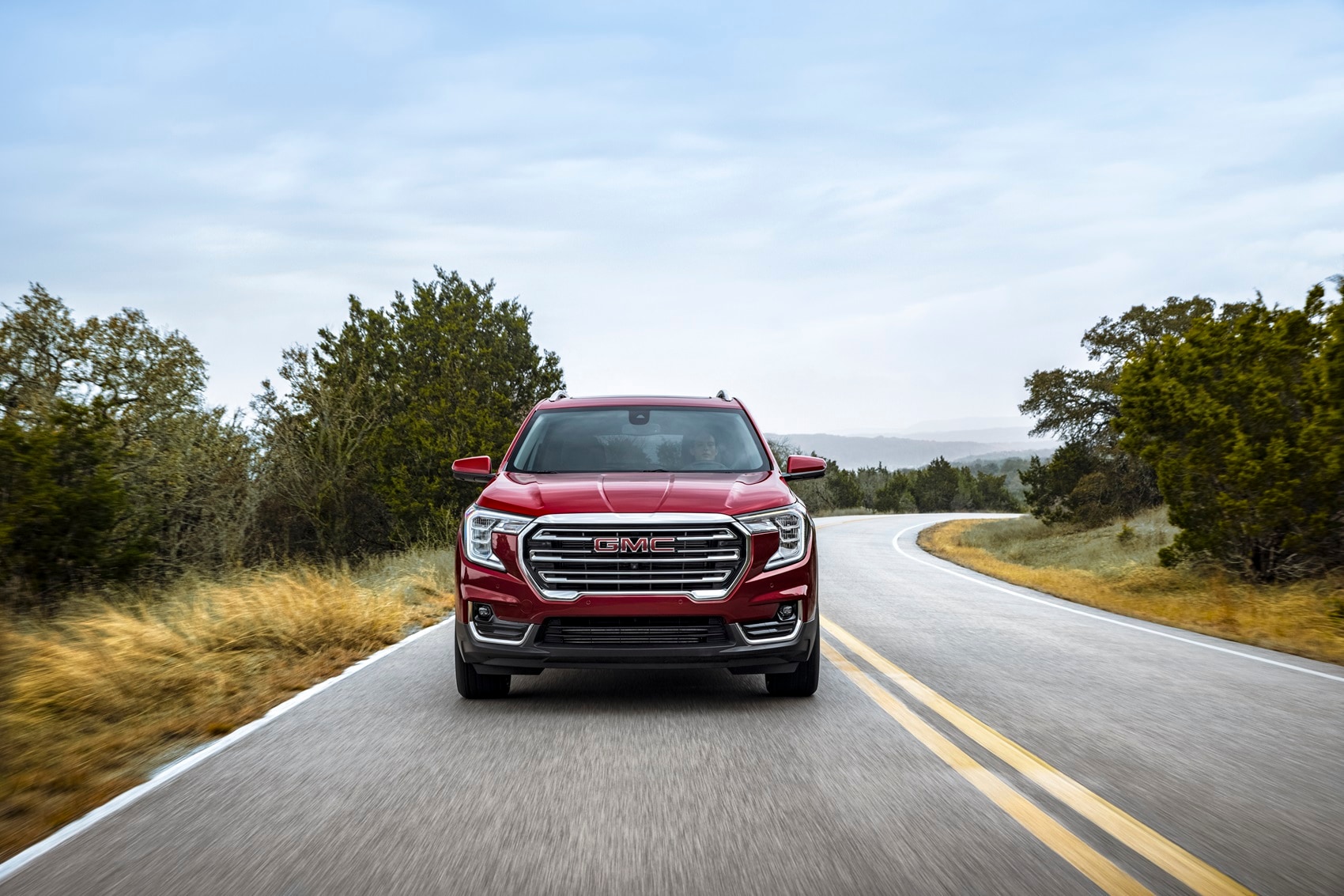 GMC Terrain driving front view