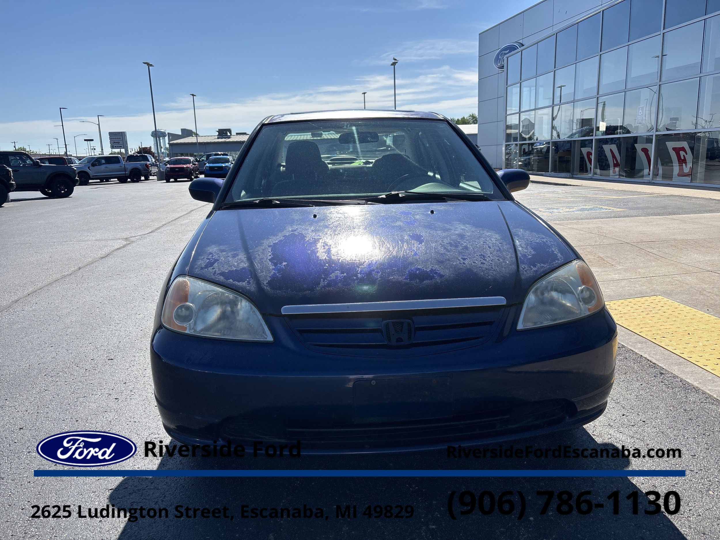 Used 2001 Honda Civic EX with VIN 2HGES26721H616796 for sale in Escanaba, MI