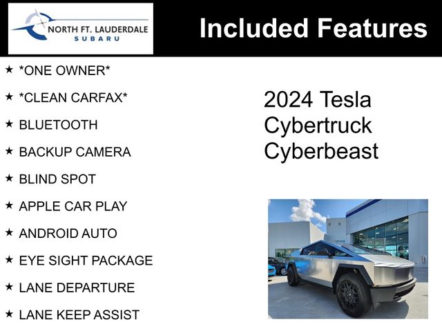 Used 2024 Tesla Cybertruck Cyberbeast with VIN 7G2CEHEE4RA024537 for sale in Fort Lauderdale, FL