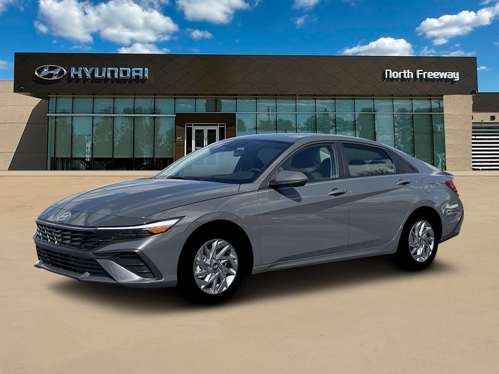 New 2026 Hyundai Elantra Hybrid Blue Sedan