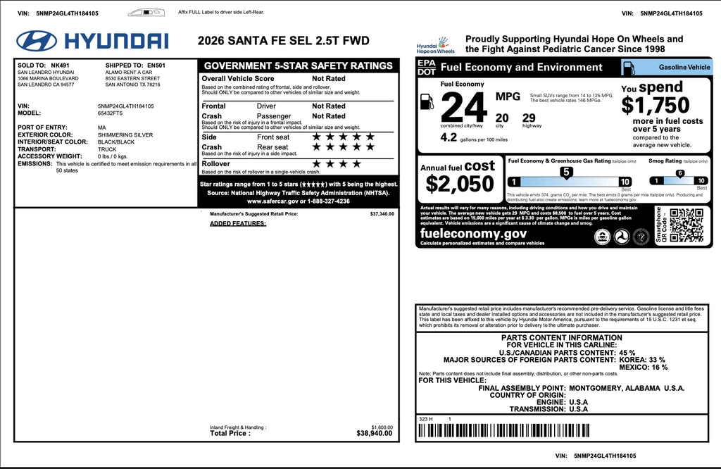 2026 Hyundai Santa Fe SEL - Photo 3