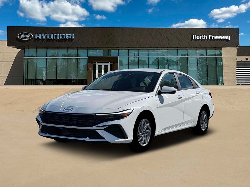 New 2026 Hyundai Elantra Hybrid Blue Sedan