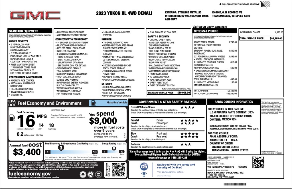 Used 2023 GMC Yukon XL Denali SUV