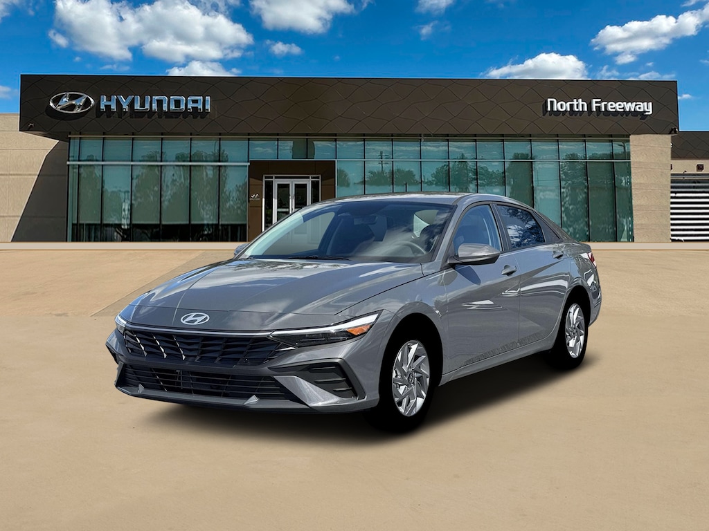 New 2026 Hyundai Elantra Hybrid Blue Sedan