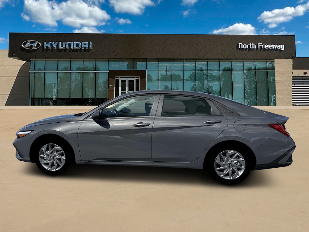 New 2026 Hyundai Elantra Hybrid Blue Sedan