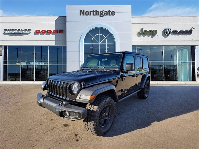 Used 2021 Jeep Wrangler Unlimited Willys Sport with VIN 1C4HJXDG8MW614863 for sale in Cincinnati, OH