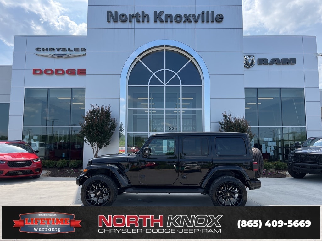 Used 2022 Jeep Wrangler Unlimited High Altitude with VIN 1C4HJXEG7NW101524 for sale in Knoxville, TN