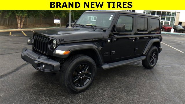 Certified 2019 Jeep Wrangler Unlimited Sahara Altitude with VIN 1C4HJXEG2KW638779 for sale in North Olmsted, OH