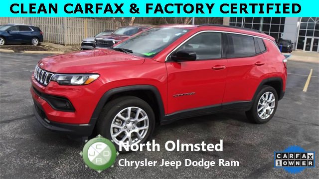 Certified 2023 Jeep Compass Latitude Lux with VIN 3C4NJDFN6PT530645 for sale in North Olmsted, OH