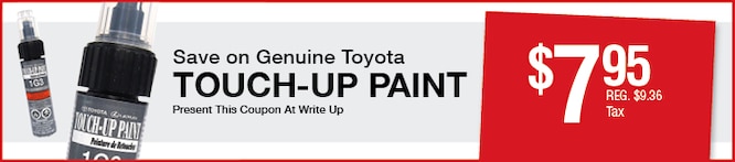 Northpark Toyota Touch-Up Paint Parts Special, San Antonio