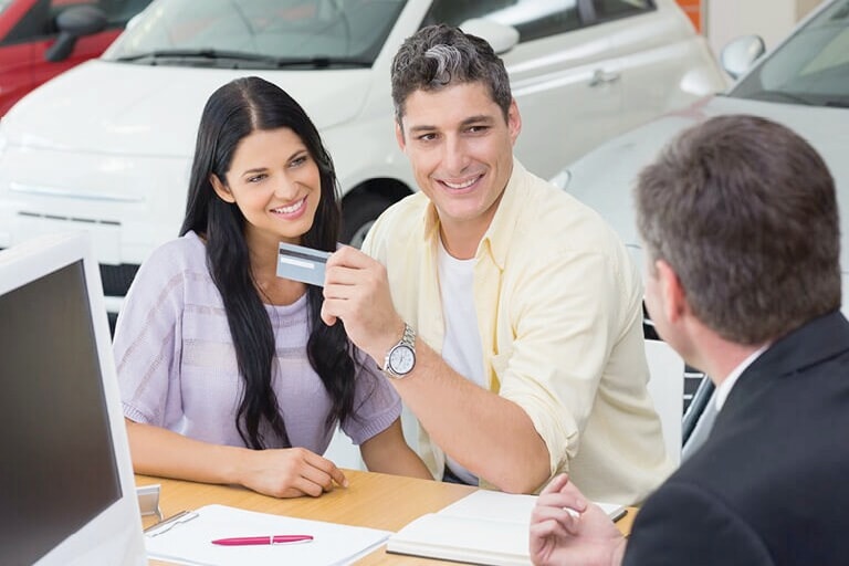 A man finances a car