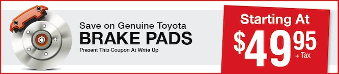 Northpark Toyota Brake Pad Parts Special, San Antonio