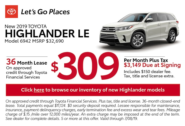 Toyota Lease Specials | Lease a Toyota near Dallas | Arlington TX