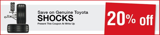 Northpark Toyota Shocks Parts Special, San Antonio