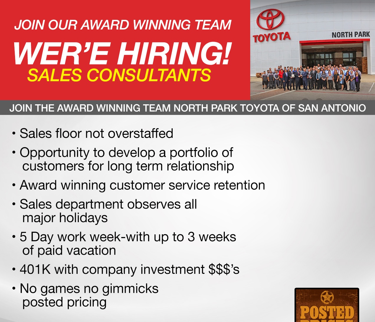 North Park Toyota Is Hiring North Park Toyota Of San Antonio North park toyota is hiring north park toyota of san antonio