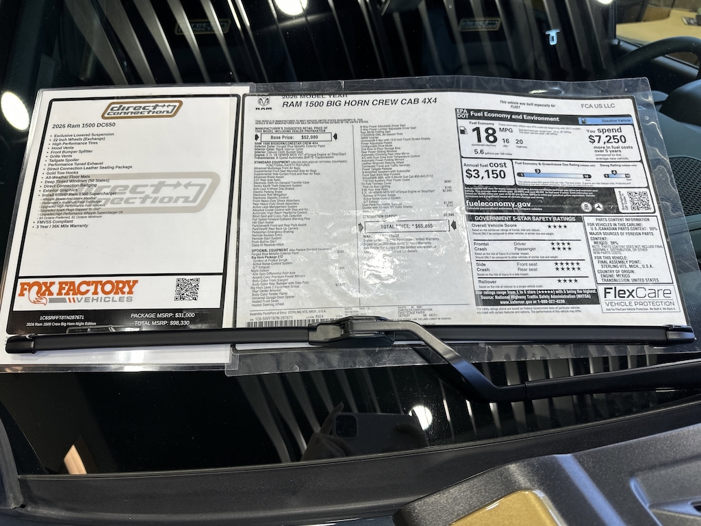 New 2026 Ram 1500 BIG HORN CREW CAB 4X4 5'7 BOX Crew Cab