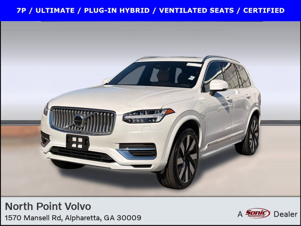 Certified 2024 Volvo XC90 Recharge Plug-In Hybrid T8 Ultimate 7 Passenger T8 eAWD PHEV Ultimate Bright Theme 7P