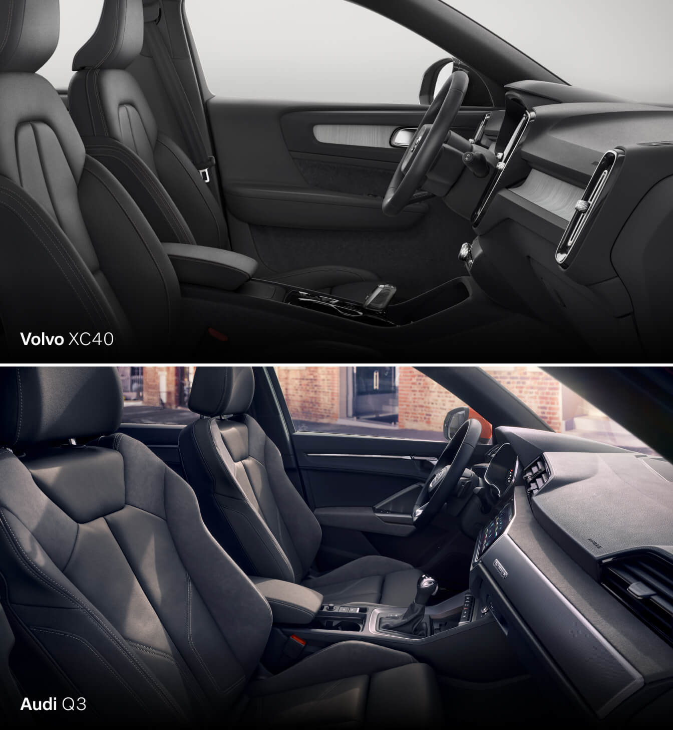 Volvo XC40 vs. Audi Q3 Dimensions