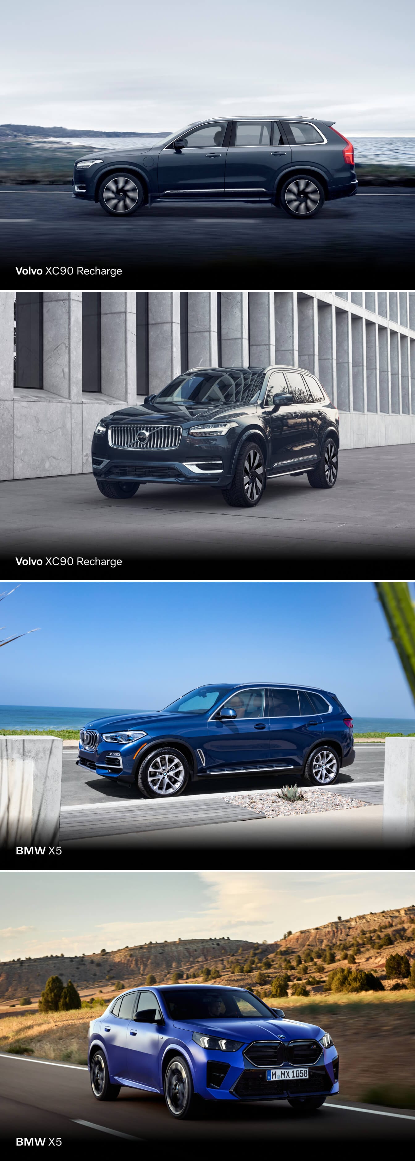 Volvo XC90 vs. BMW X5: Specs and Performance