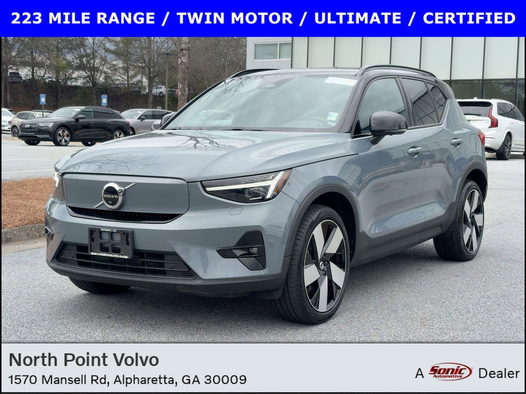 Certified 2023 Volvo XC40 Recharge Pure Electric Ultimate Twin Motor Twin eAWD Ultimate