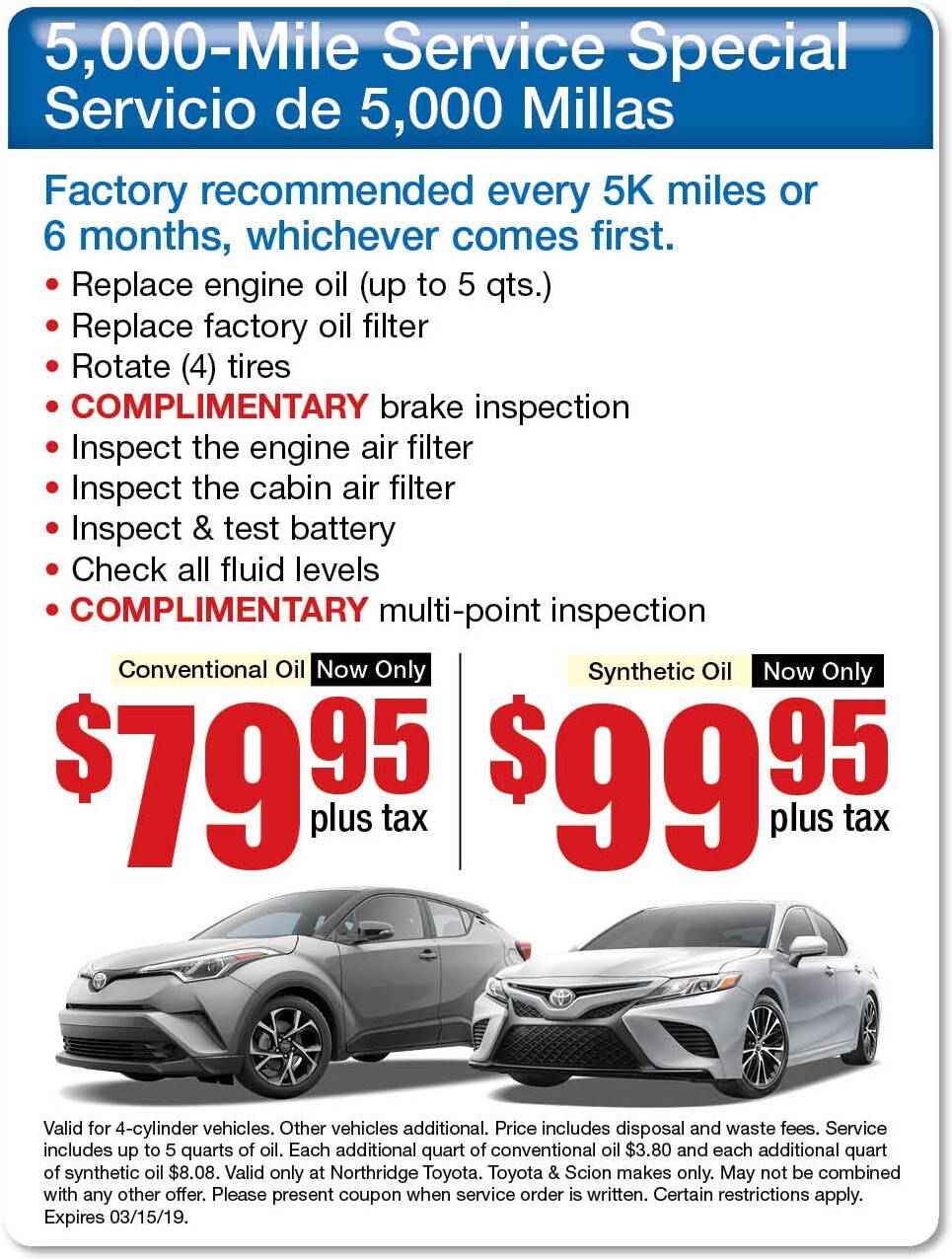 Toyota Parts Specials Toyota Parts Coupons near Van Nuys, CA