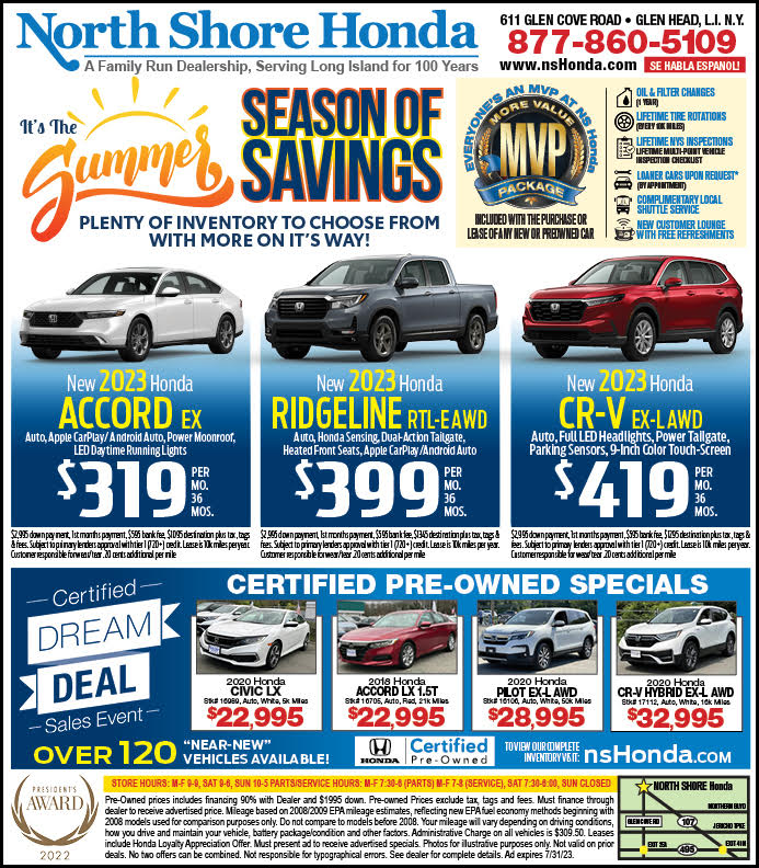 North Shore Honda Newspaper Ad Hicksville Area Honda Deals