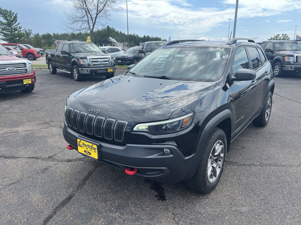 Used 2021 Jeep Cherokee Trailhawk with VIN 1C4PJMBX2MD109359 for sale in Duluth, Minnesota