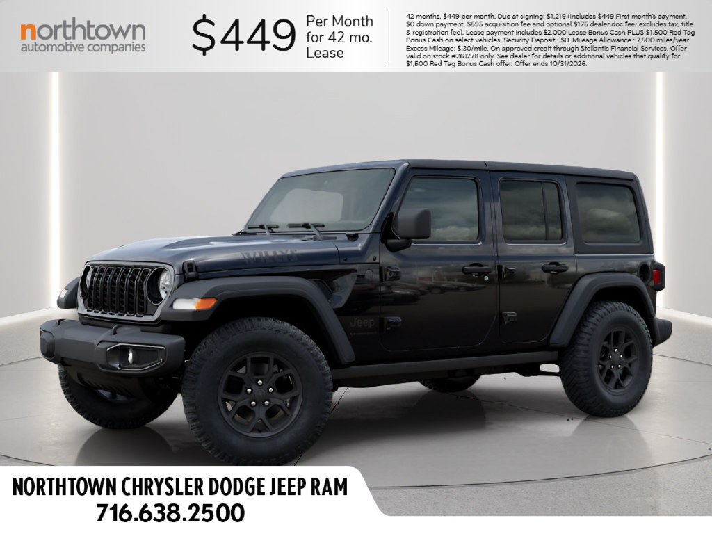 New 2026 Jeep Wrangler Willys Sport Utility