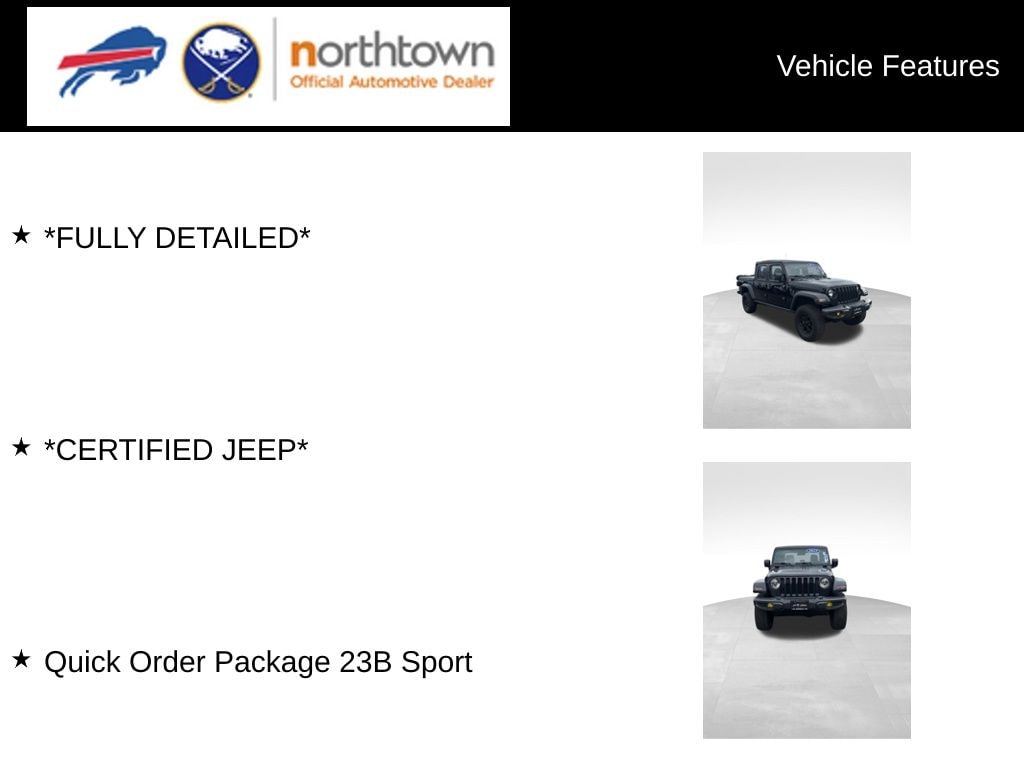 Certified 2023 Jeep Gladiator Sport Truck Crew Cab