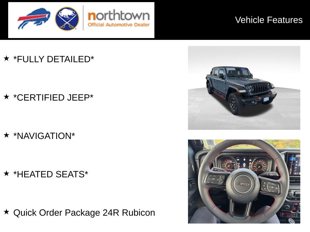 Certified 2024 Jeep Gladiator Rubicon Truck Crew Cab