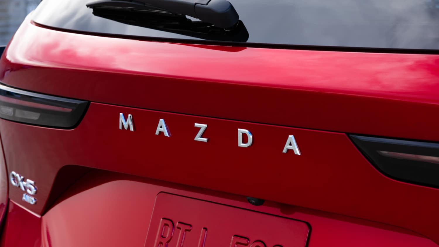 Rear badging of a new Mazda model