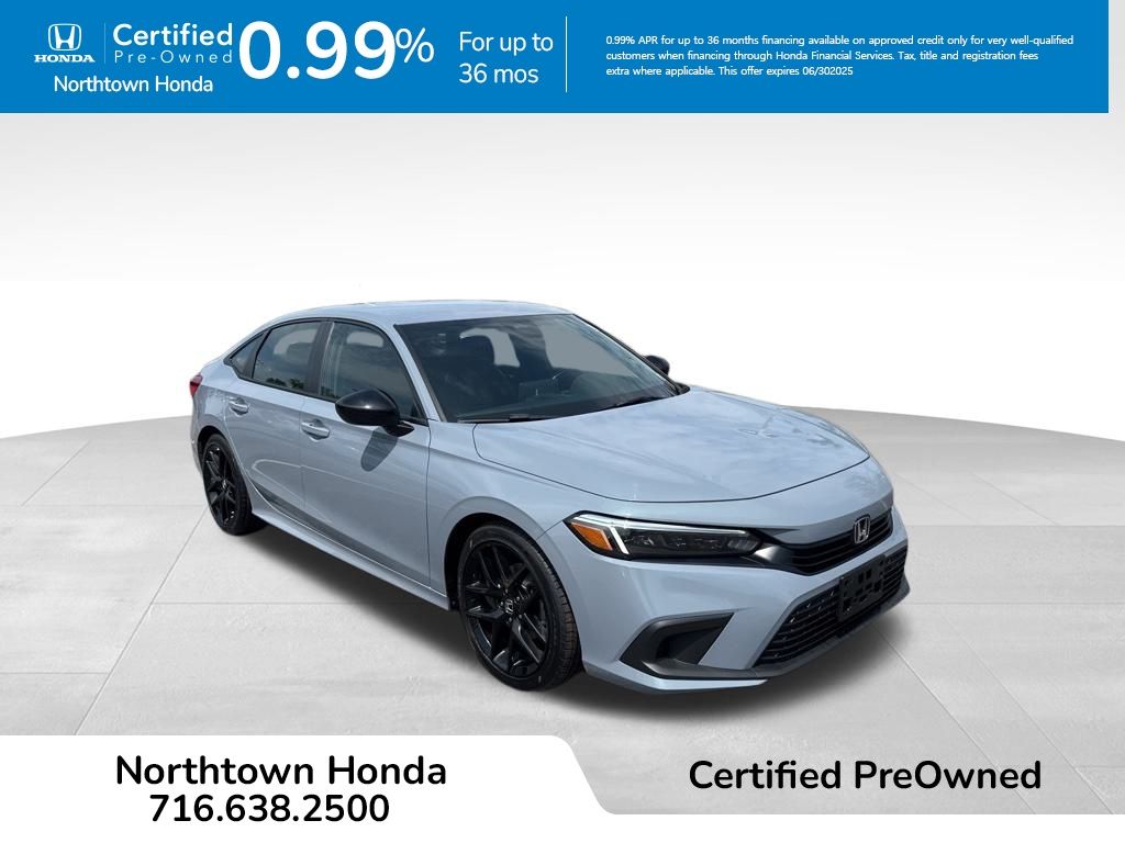 Certified 2022 Honda Civic Sport with VIN 2HGFE2F58NH561304 for sale in Amherst, NY