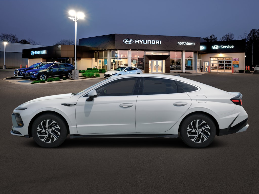 New 2026 Hyundai Sonata Hybrid Blue Sedan