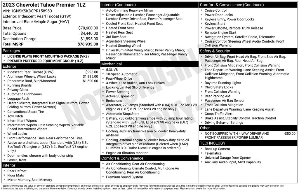 Used 2023 Chevrolet Tahoe Premier SUV