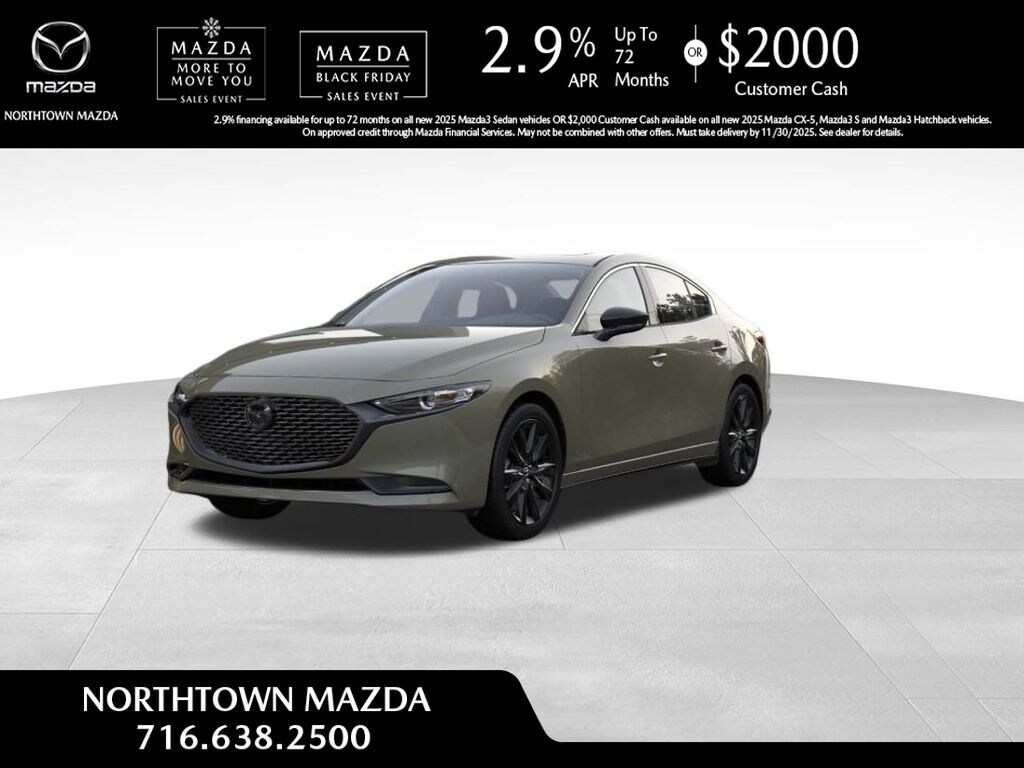 New 2025 Mazda MAZDA3 SDN 2.5 Turbo Carbon Edition AWD SEDAN