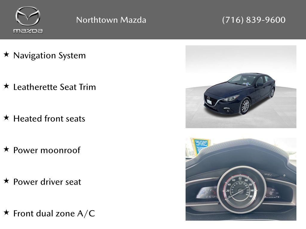 Used 2016 Mazda MAZDA3 i Grand Touring with VIN JM1BM1X72G1344522 for sale in Amherst, NY