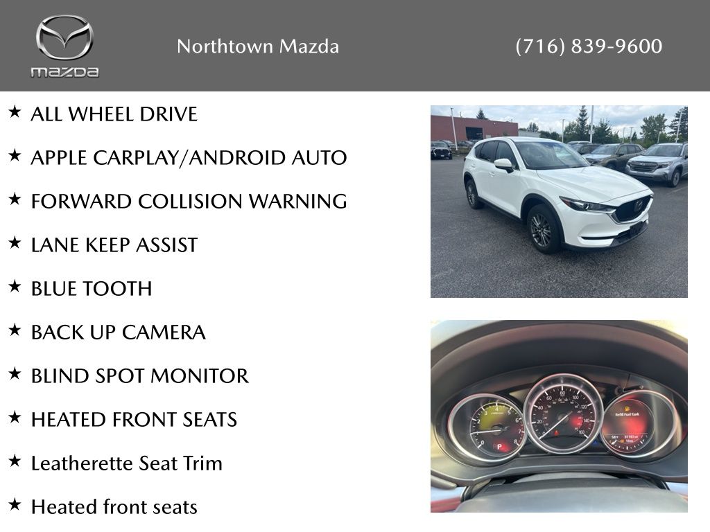 Certified 2021 Mazda CX-5 Touring with VIN JM3KFBCM4M0445291 for sale in Amherst, NY