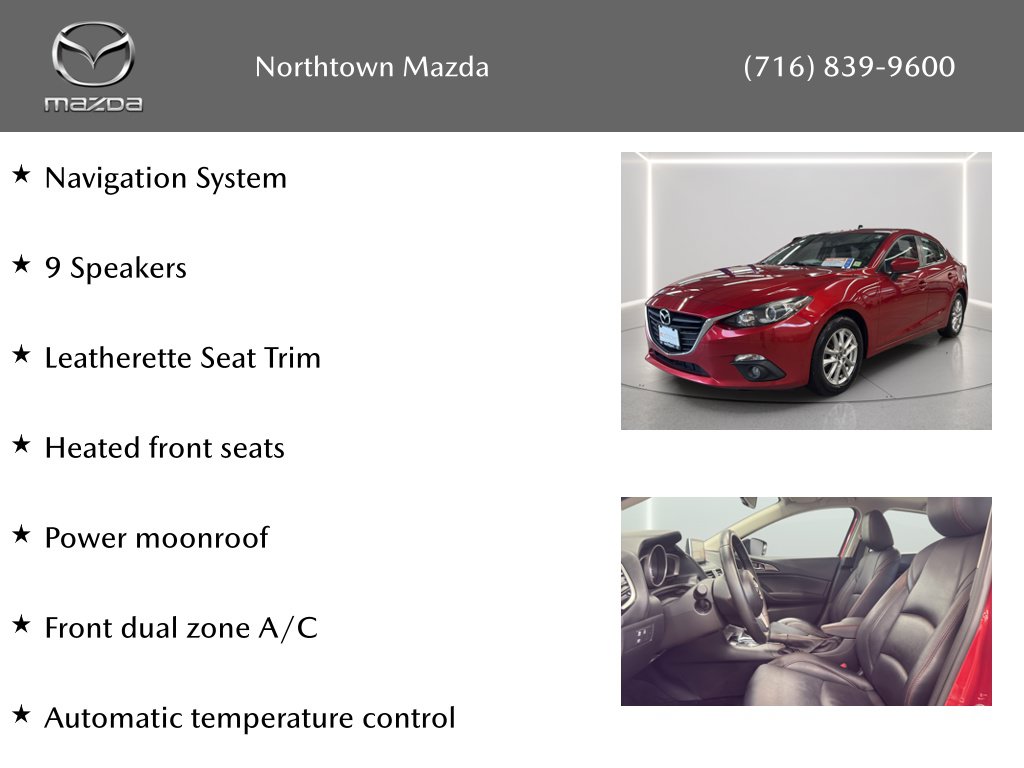 Used 2016 Mazda MAZDA3 i Grand Touring with VIN JM1BM1X7XG1302745 for sale in Amherst, NY
