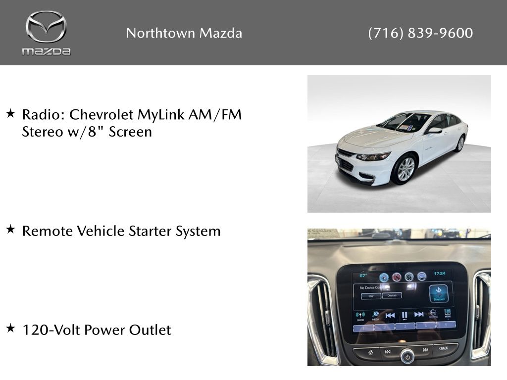 Used 2017 Chevrolet Malibu 1LT with VIN 1G1ZE5ST1HF233657 for sale in Amherst, NY