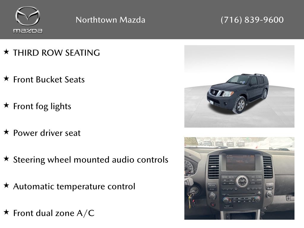 Used 2012 Nissan Pathfinder SV with VIN 5N1AR1NBXCC611582 for sale in Amherst, NY