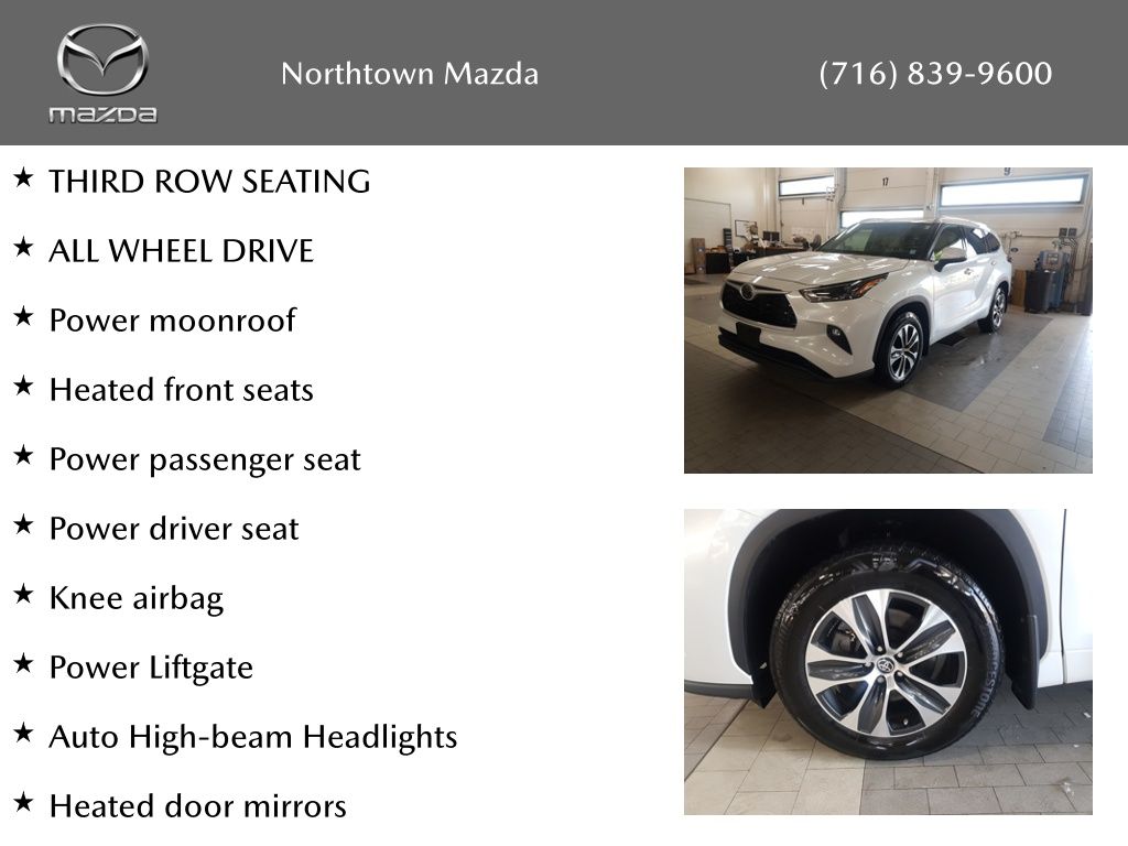 Used 2022 Toyota Highlander XLE with VIN 5TDHZRBHXNS188739 for sale in Amherst, NY